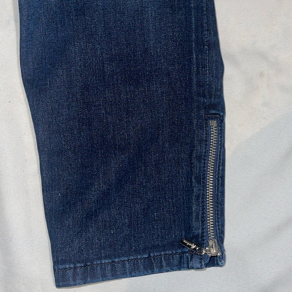 New Guess Marciano Cropped Zip Bottom Slim Leg Jeans 31 - Picture 4 of 10